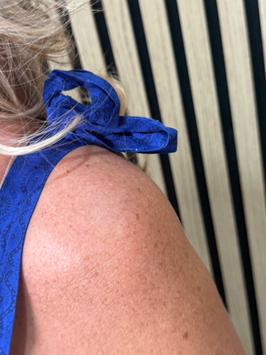 Tie Shoulder Maxi Dress - Royal Blue