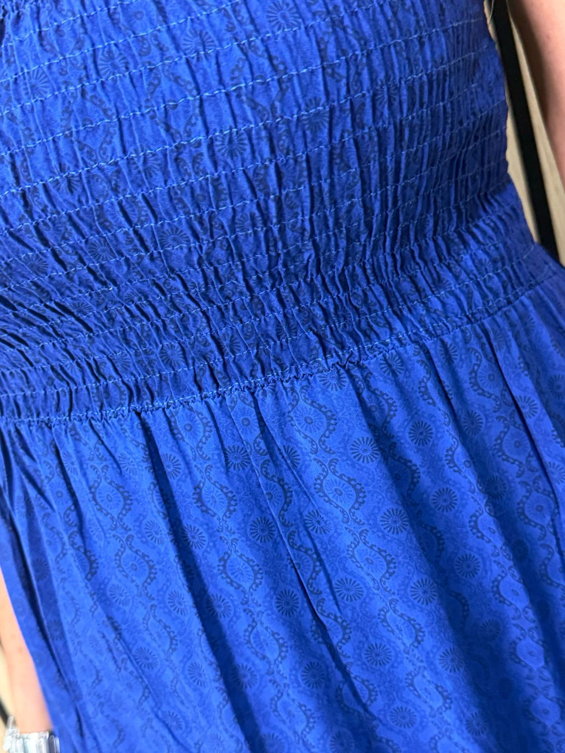 Tie Shoulder Maxi Dress - Royal Blue