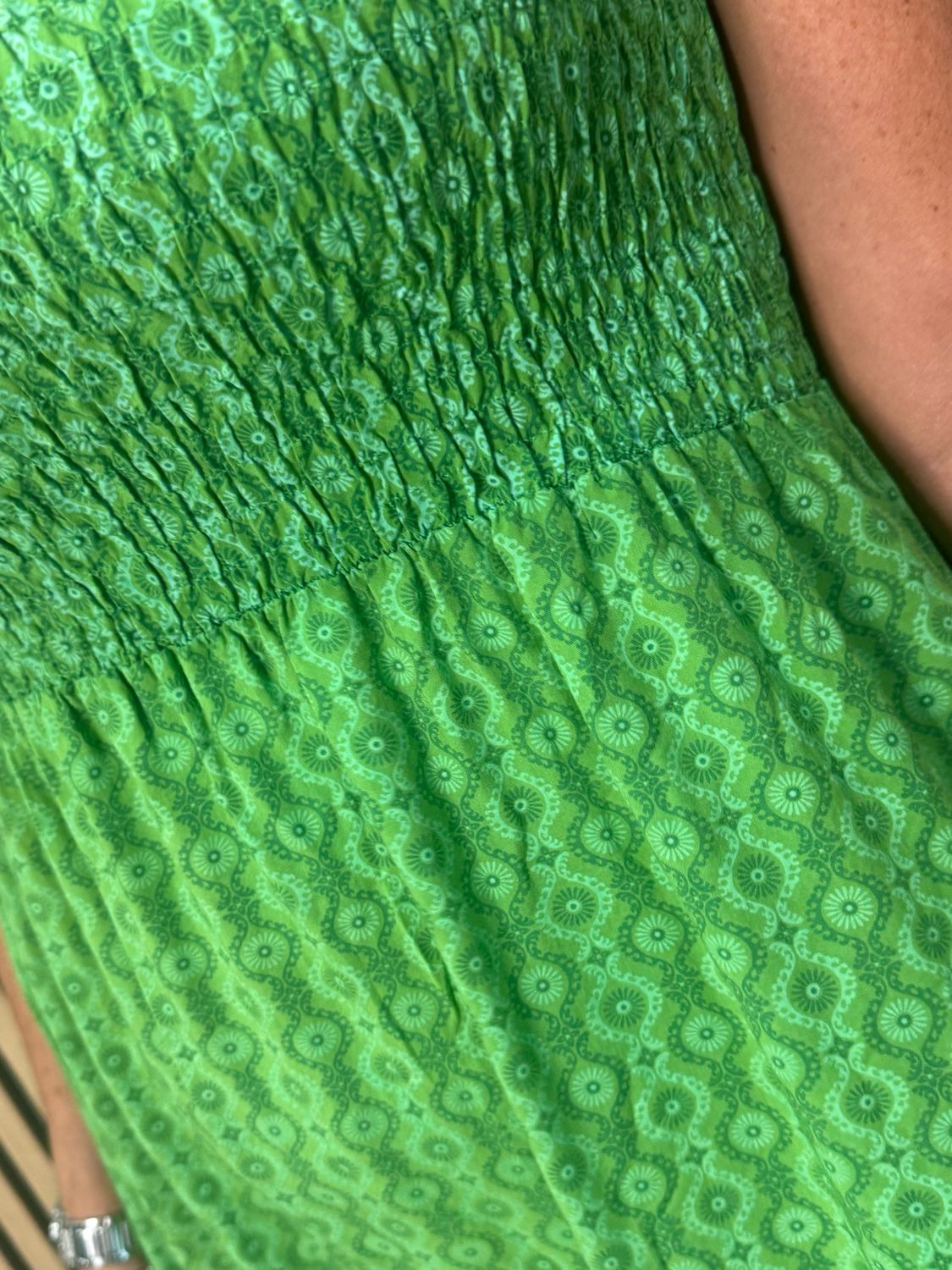 Tie Shoulder Maxi Dress - Green