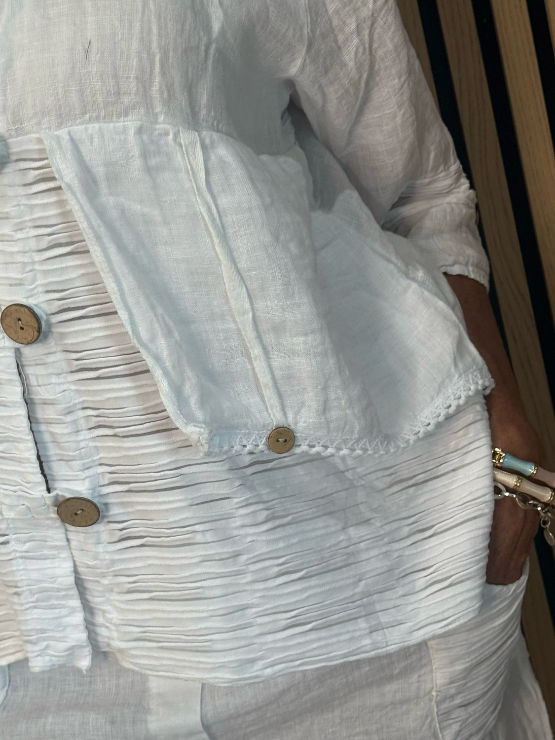 Linen Trouser Suit Set - White