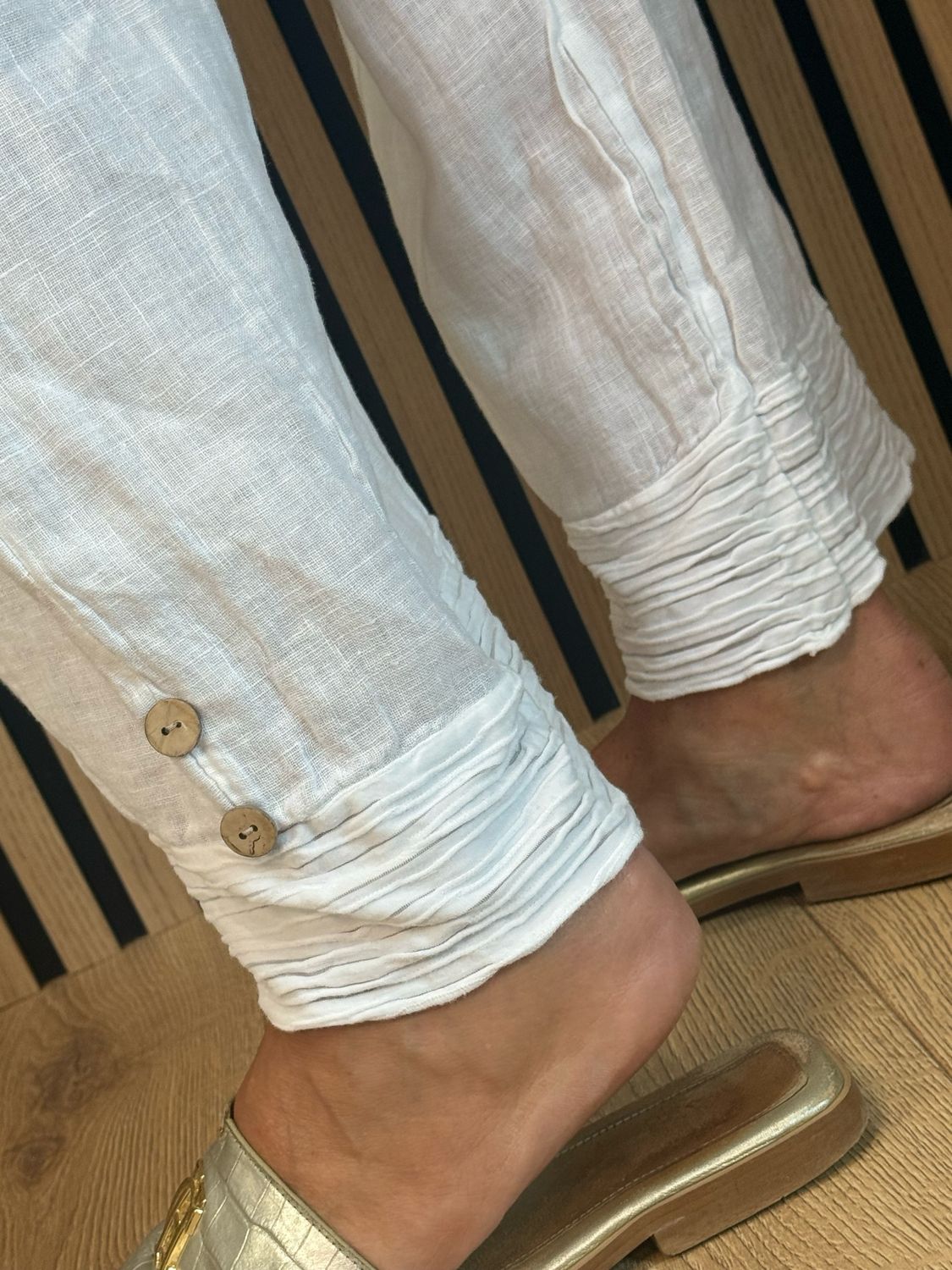 Linen Trouser Suit Set - White
