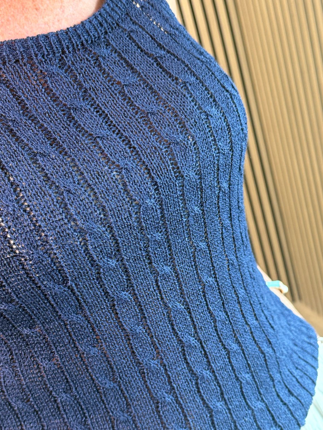 Knitted Cami Top - Navy