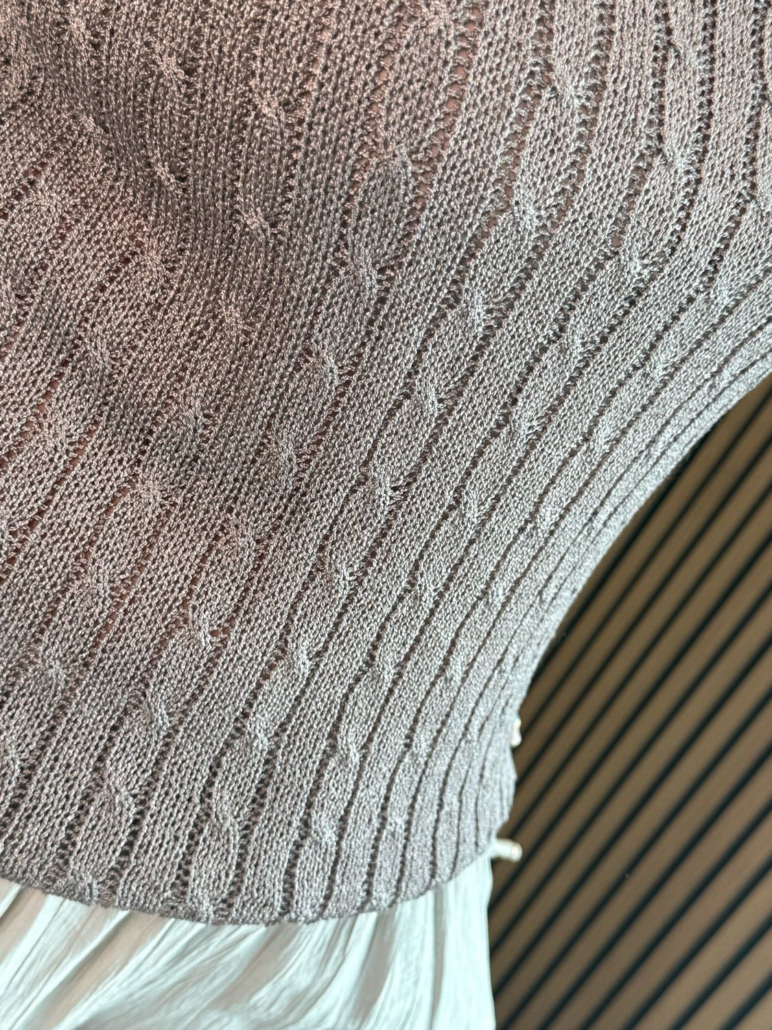 Knitted Cami Top - Taupe