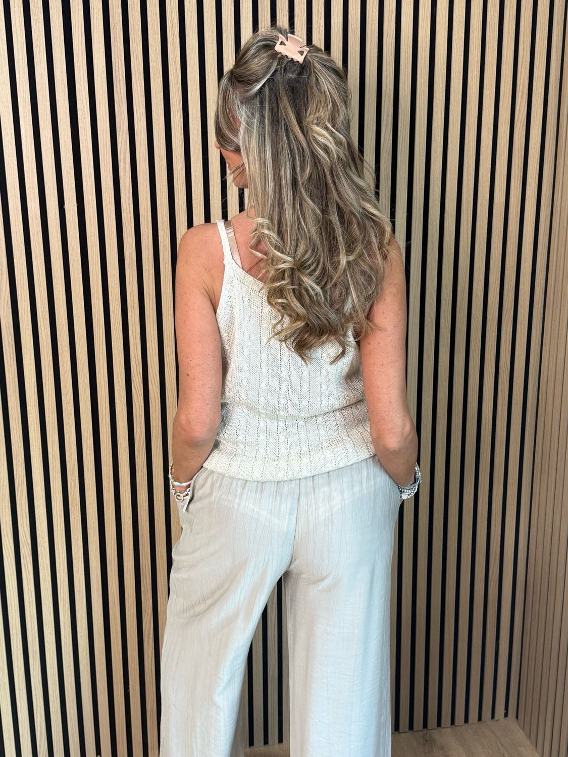 Knitted Cami Top - Cream