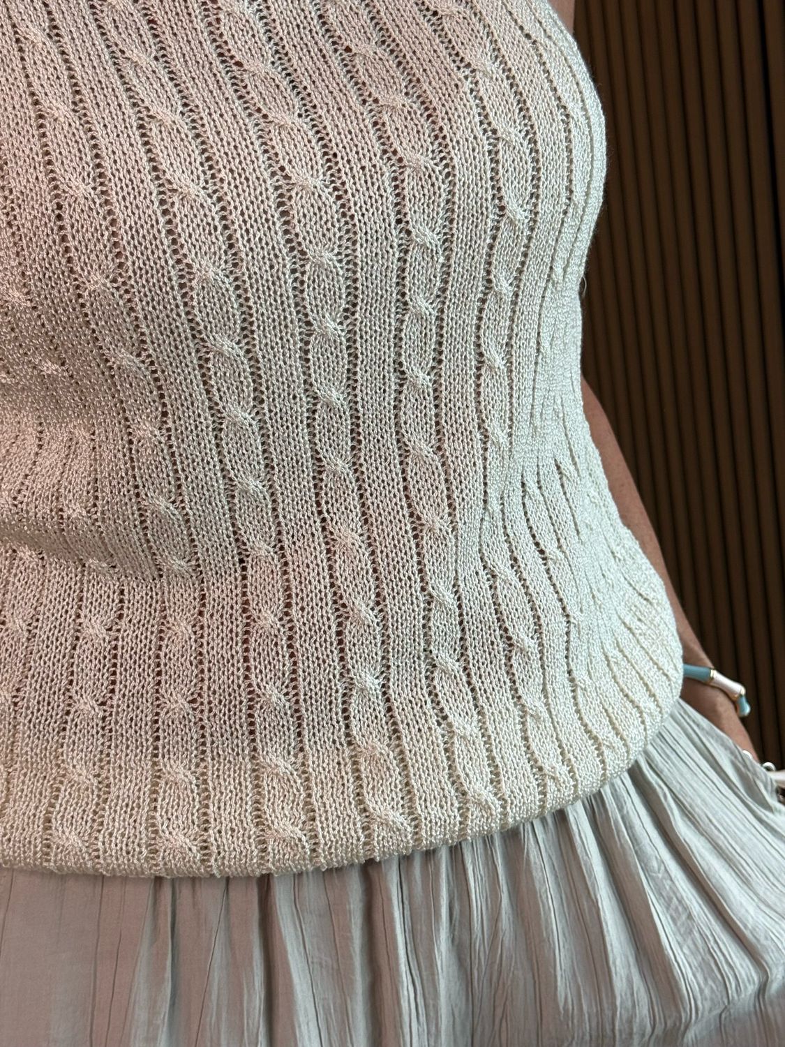 Knitted Cami Top - Cream