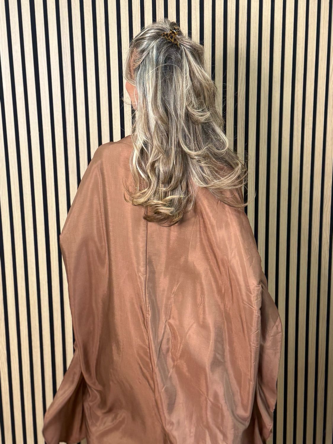 Effortless Oversized Shimmer Dress - Bronze