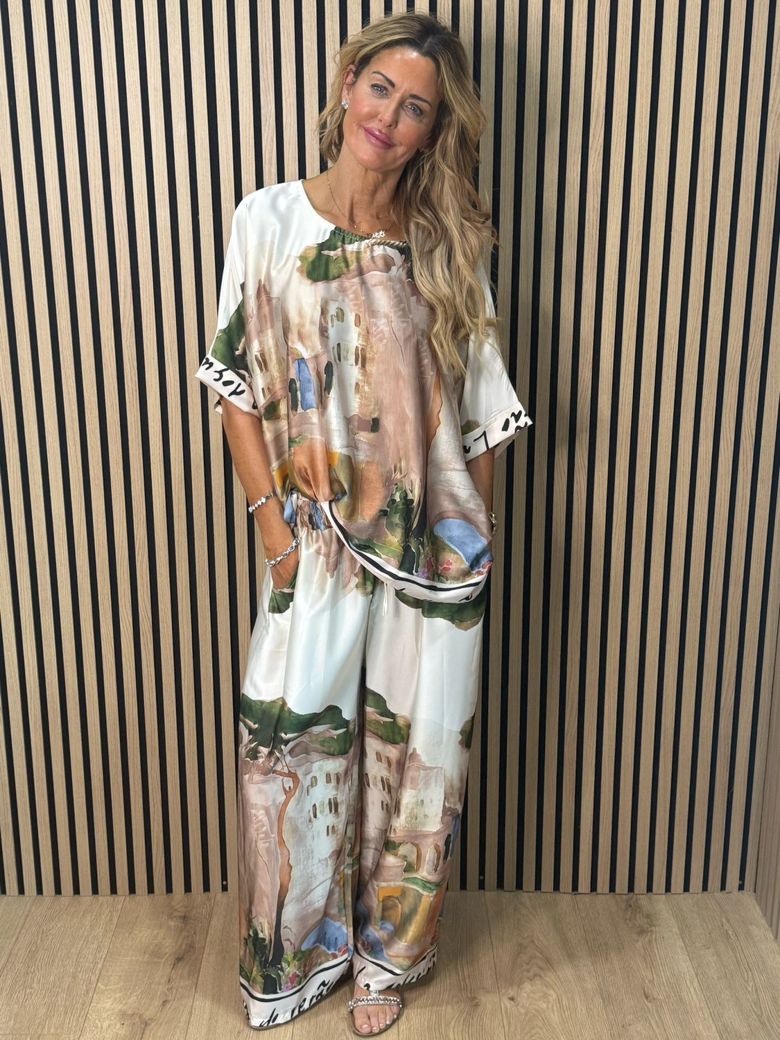 Cote D Azur Trouser Suit - Cream