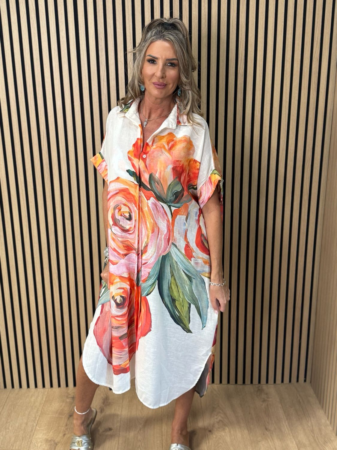 Art Print shirt Dress - Multi