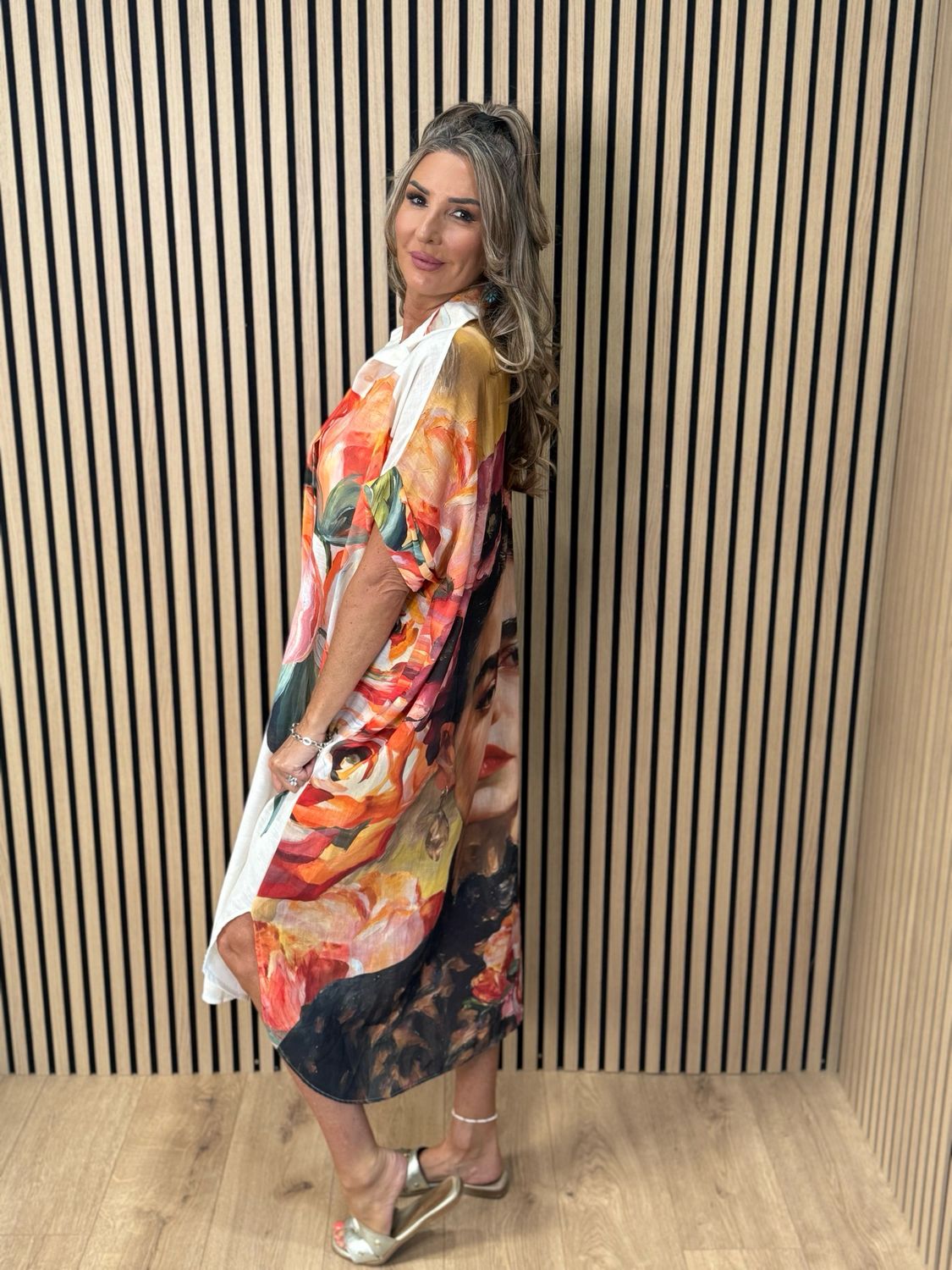 Art Print shirt Dress - Multi