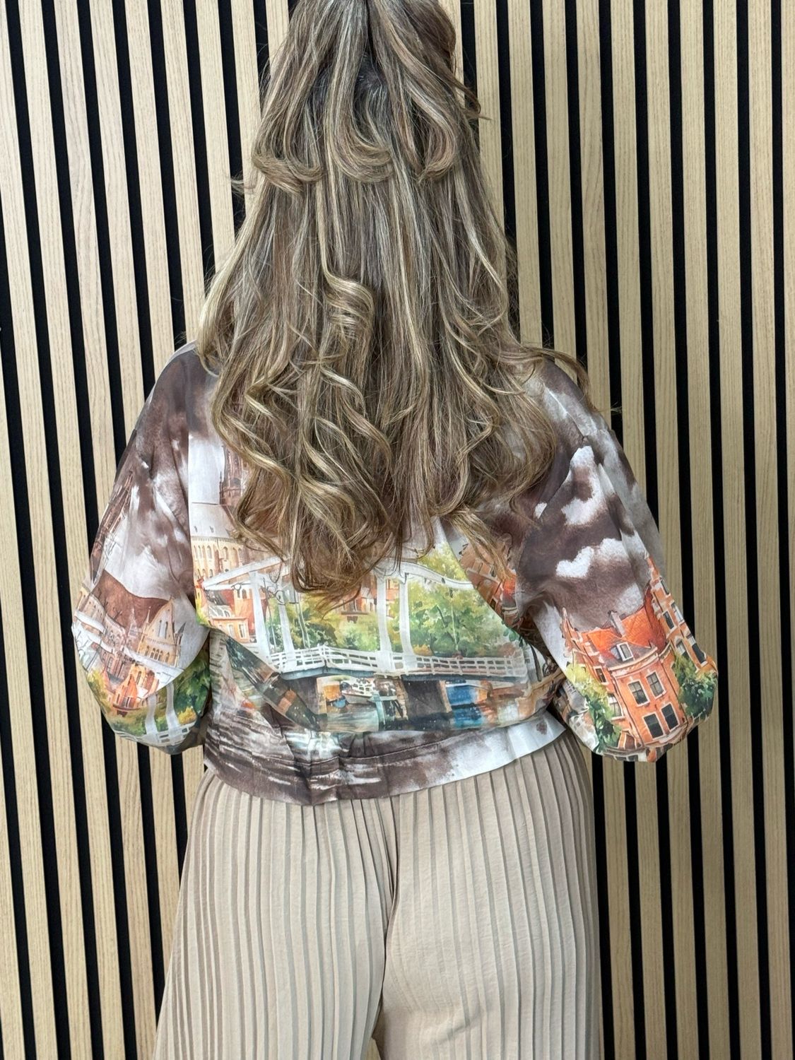 Cote D Azur Print Zip Jacket - Chocolate