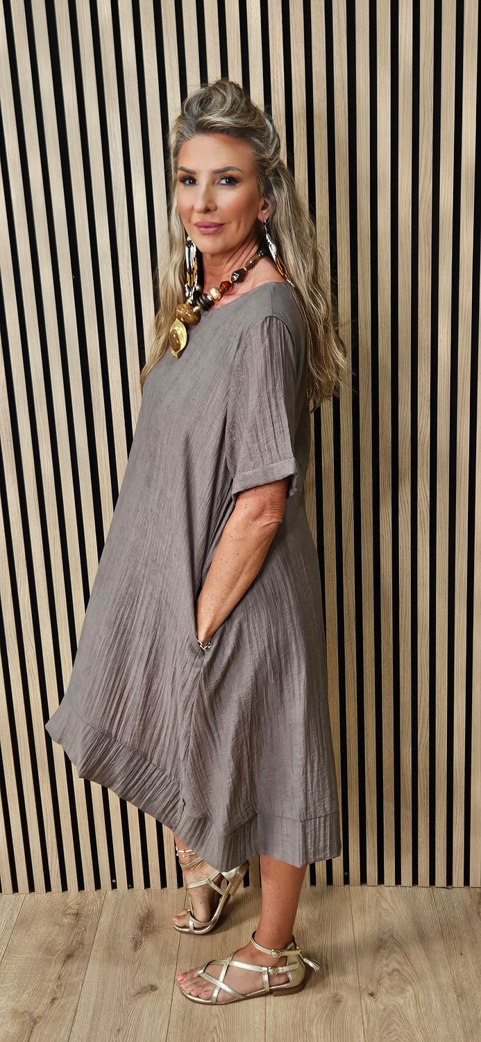 Crinkle Oversized Dress