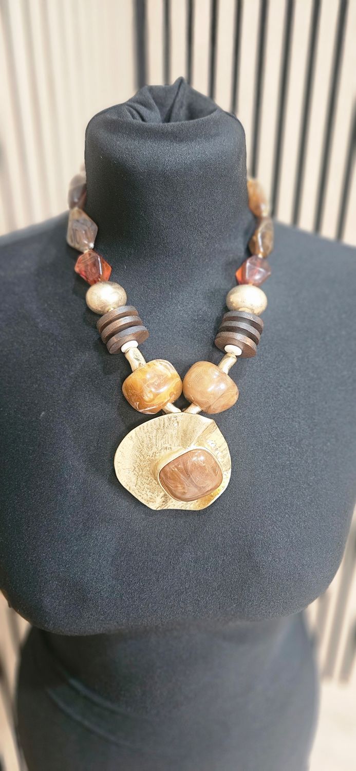 Statement Resin Pendant Necklace