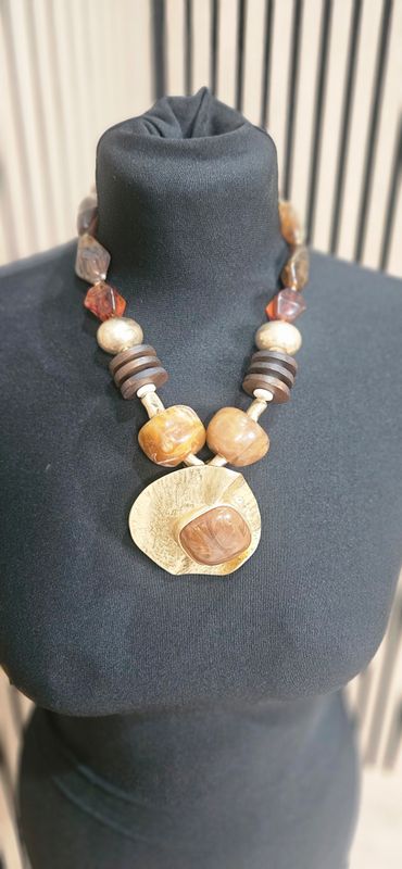 Statement Resin Pendant Necklace