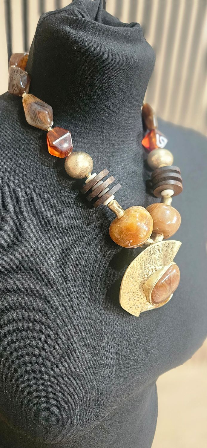 Statement Resin Pendant Necklace