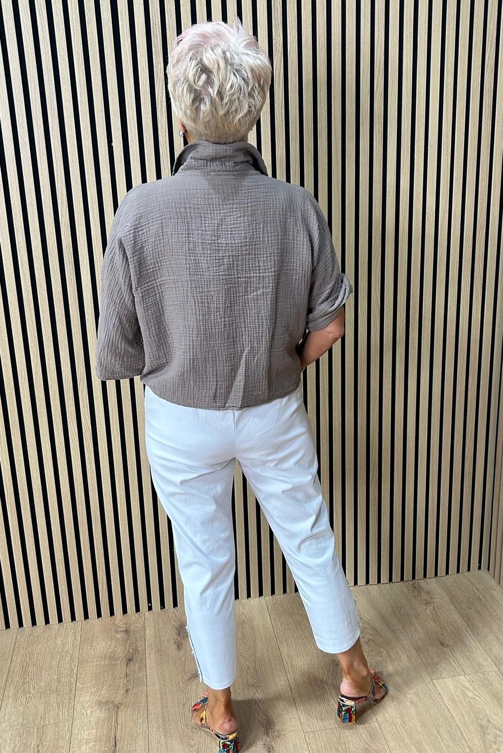 Cotton Tie Front Shirt ~ Fango