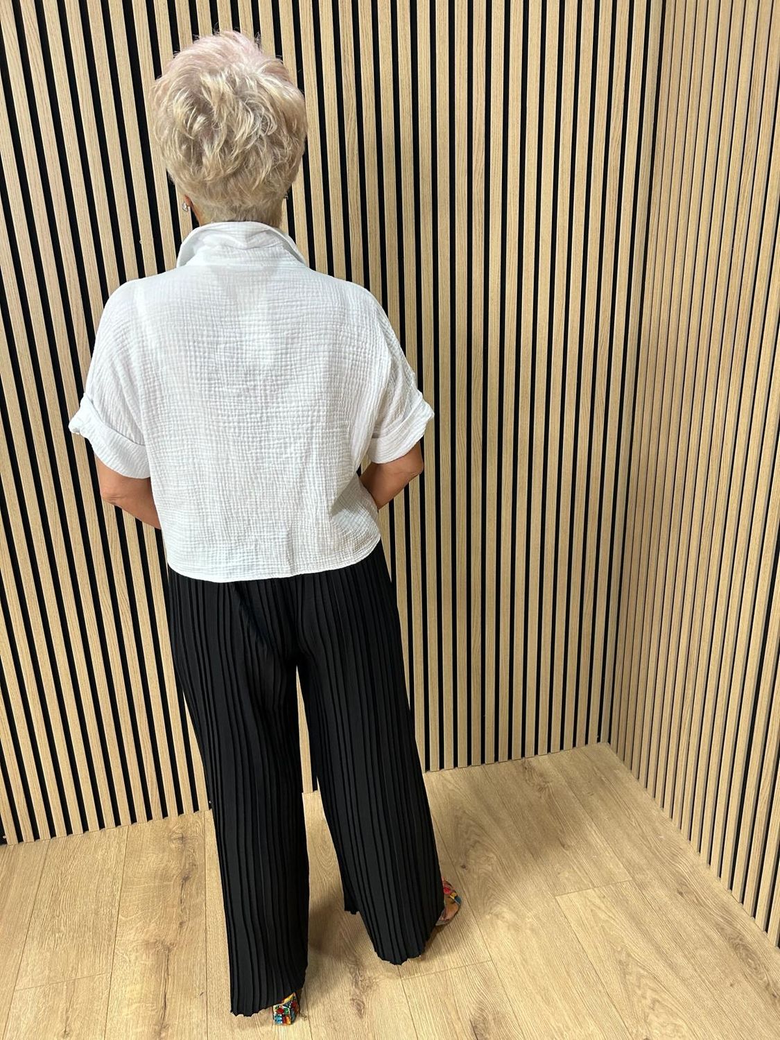 Cotton Tie Front Shirt ~ White