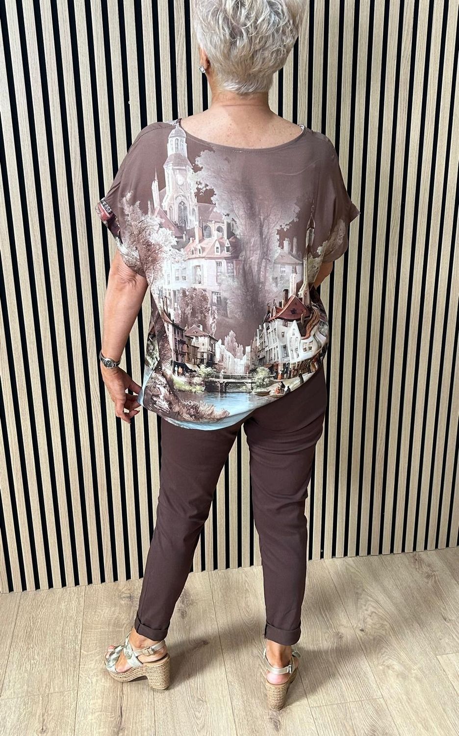 Scenic Print Relaxed Fit Top