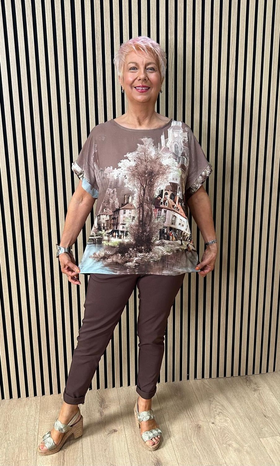 Scenic Print Relaxed Fit Top