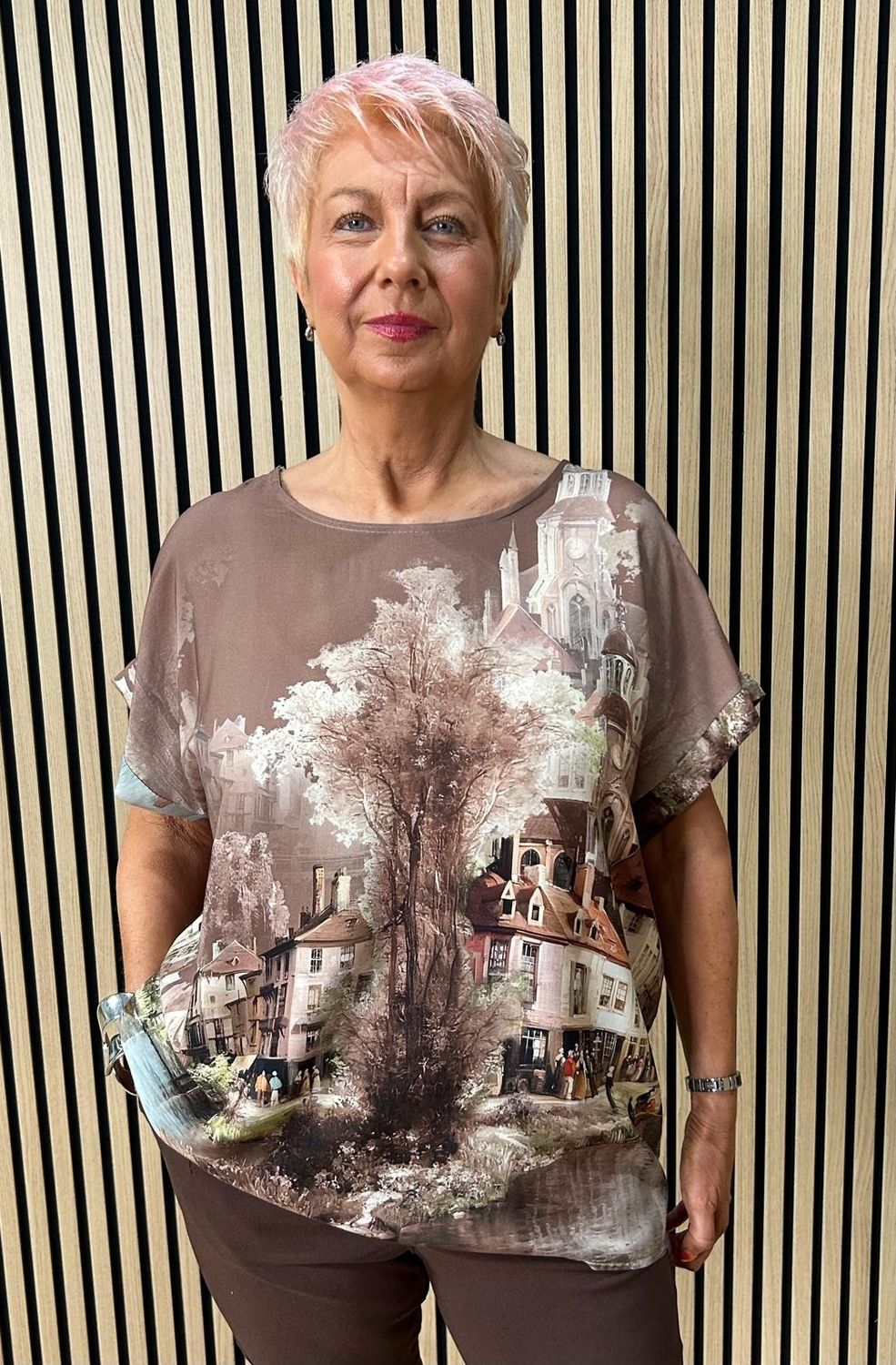 Scenic Print Relaxed Fit Top