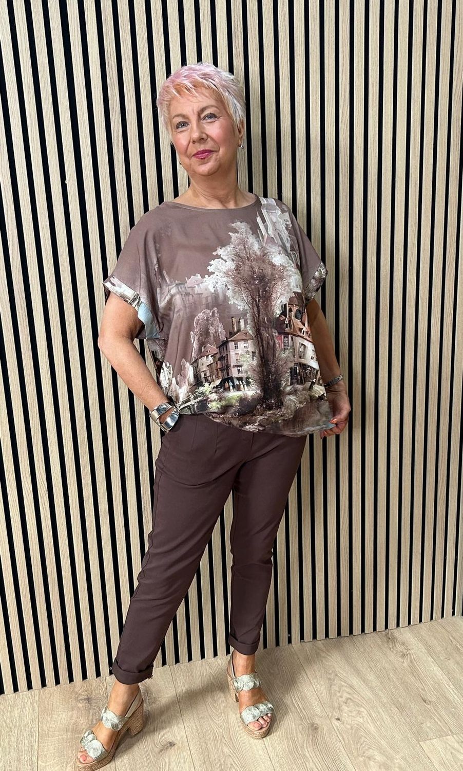 Scenic Print Relaxed Fit Top