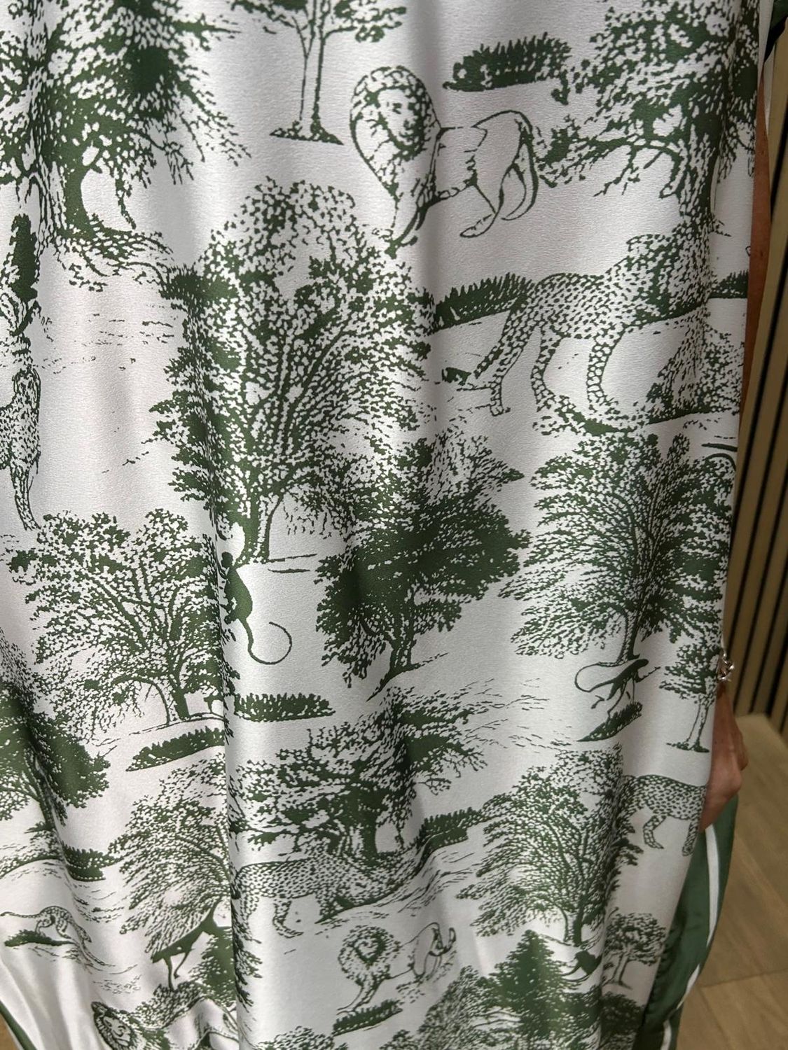 Safari Print Belted Maxi Dress ~ Khaki