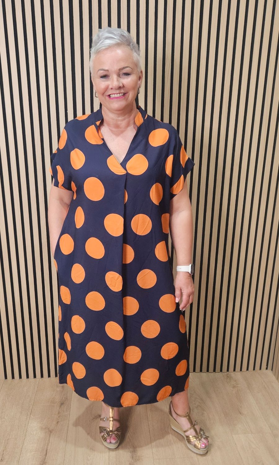Oversized Spot Print Tunic Dress – £25.80 | Fits Up To UK 20