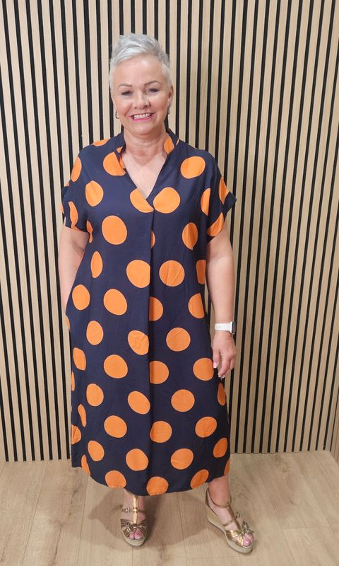 Oversized Spot Print Tunic Dress – £25.80 | Fits Up To UK 20