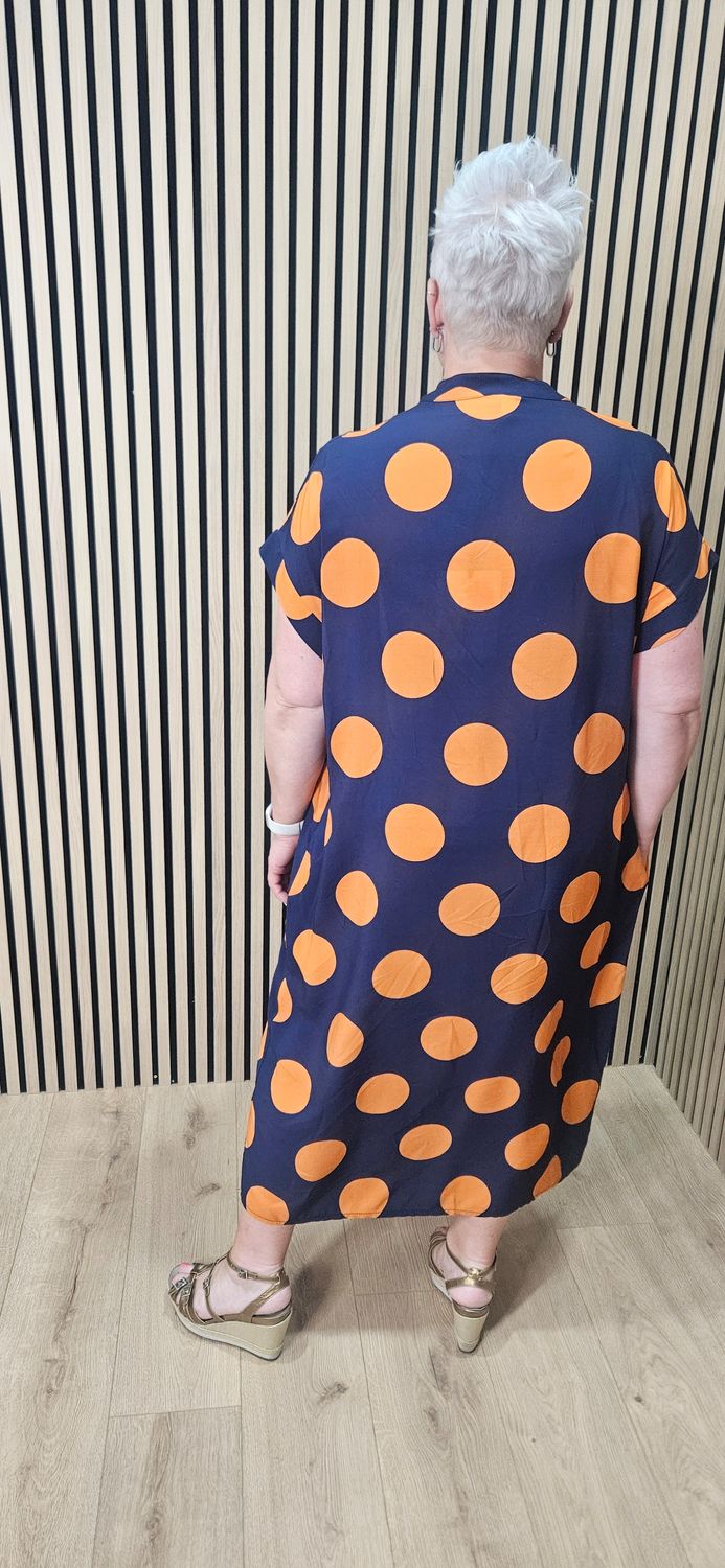 Oversized Spot Print Tunic Dress – £25.80 | Fits Up To UK 20