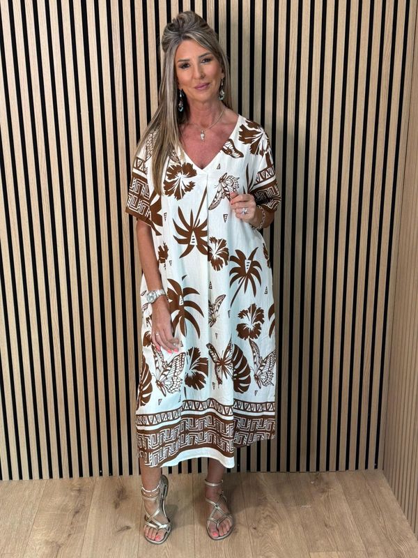 Tropical Butterfly Print Pocket Dress – £15.00