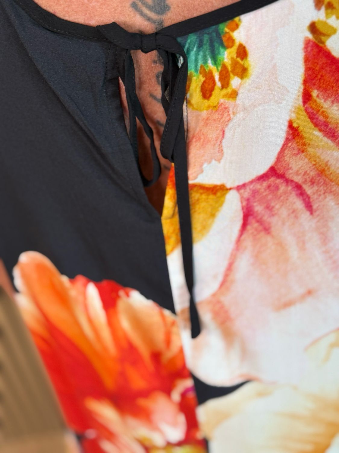 FLY OUT Floral Print Maxi Dress - Black/Multi