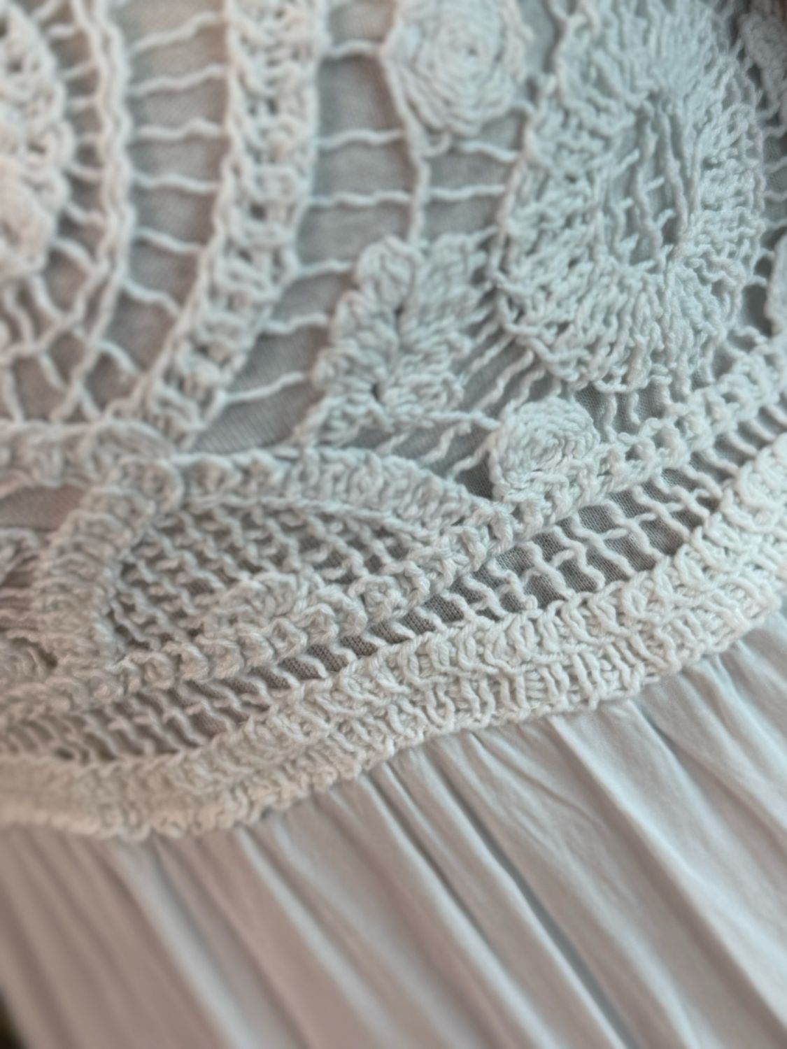 Lace Bodice Maxi Dress - White