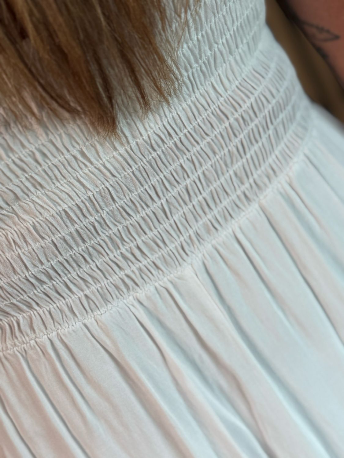 Lace Bodice Maxi Dress - White