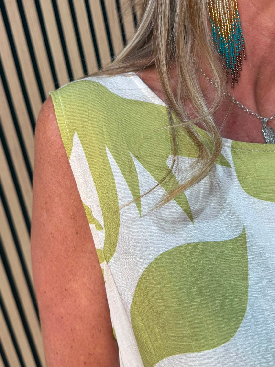 Fly Out Sequin Trim Dress – Lime
