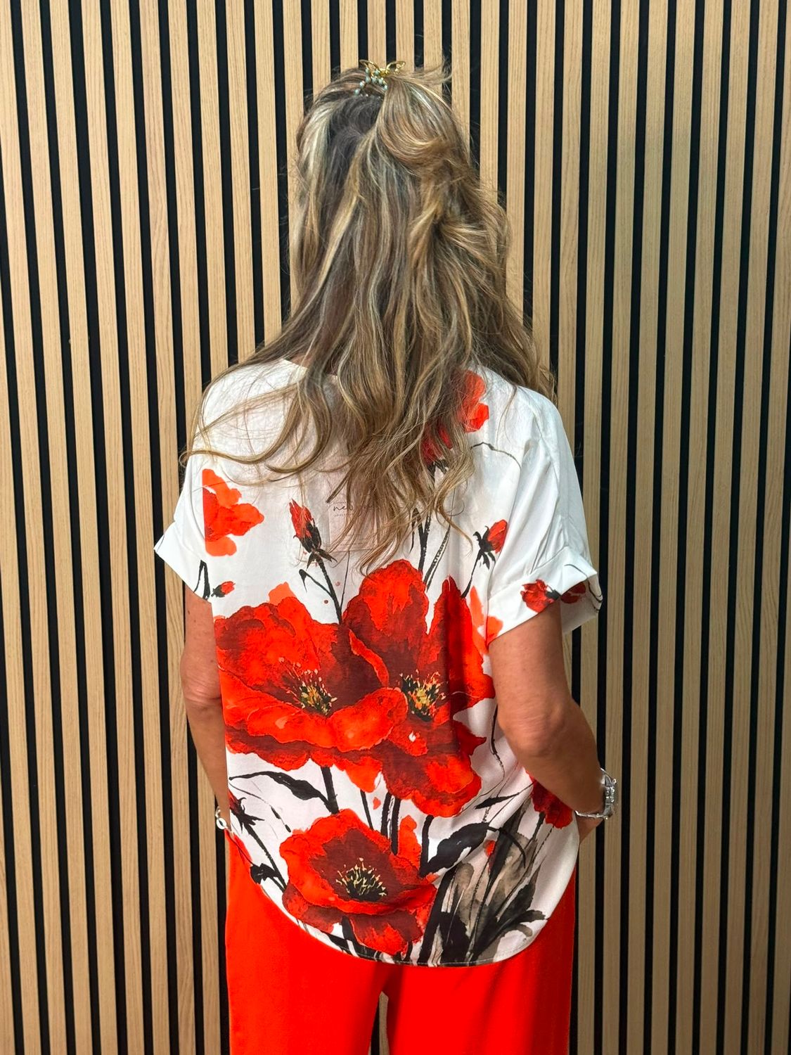 Floral Print Co-Ord Set - Poppy red