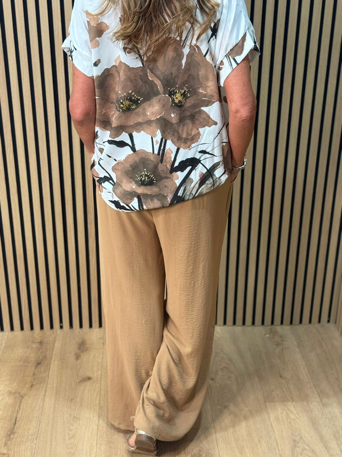 Floral Print Co-Ord Set - Mocha