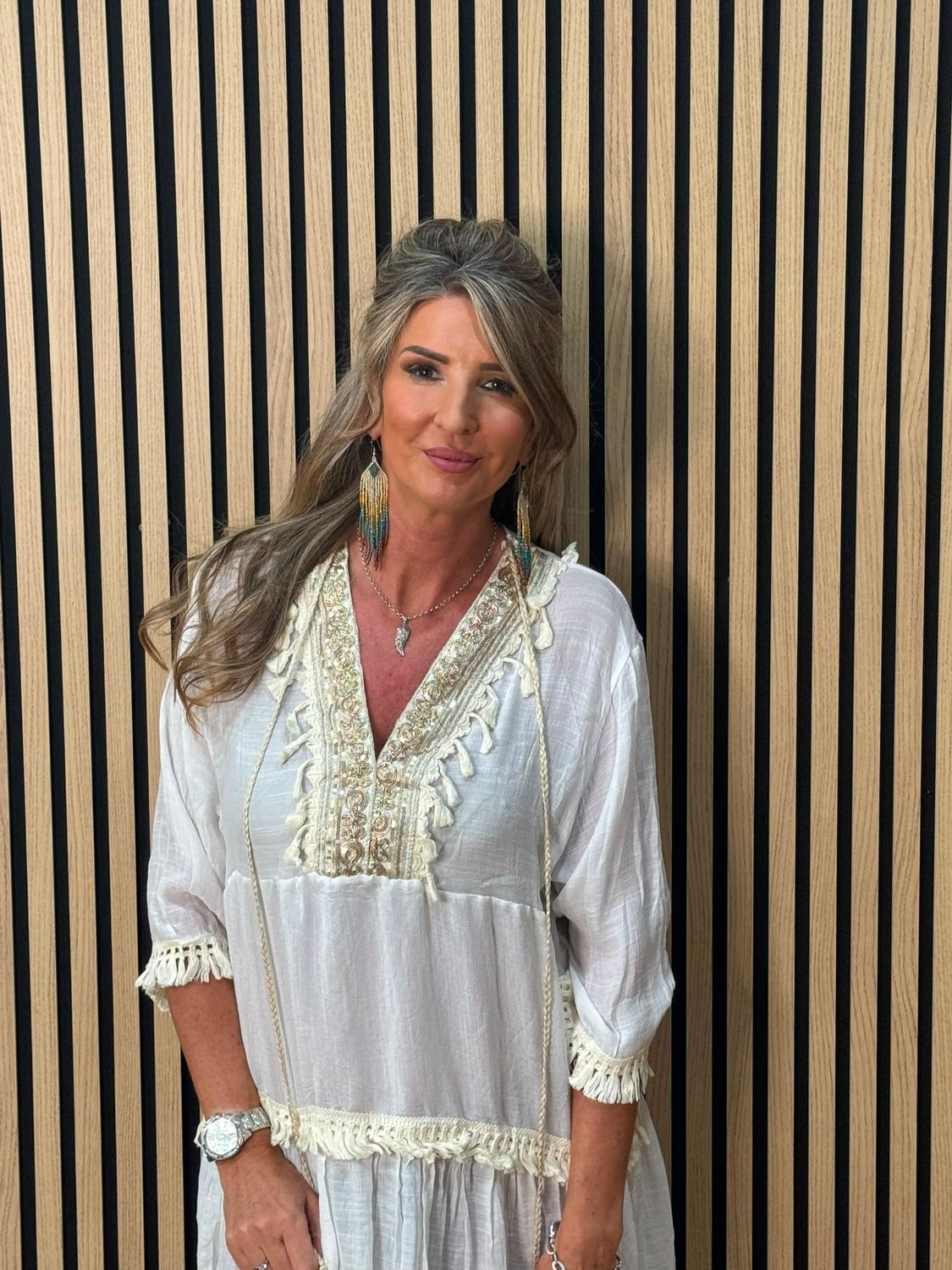 Boho Embellished Beach Cover-Up