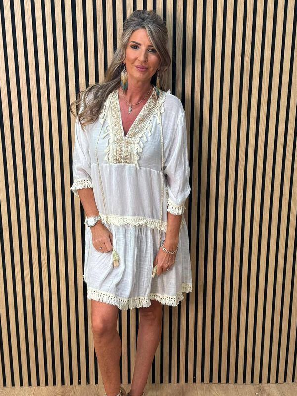 Boho Embellished Beach Cover-Up