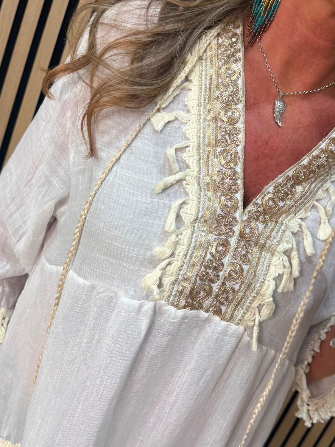 Boho Embellished Beach Cover-Up