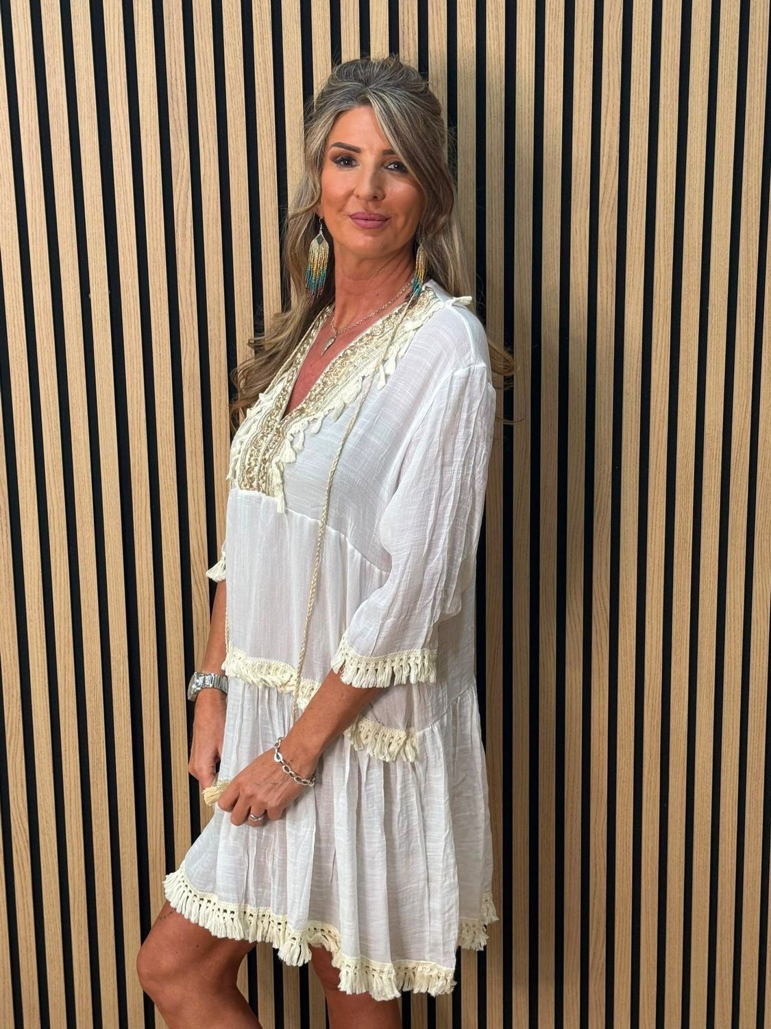 Boho Embellished Beach Cover-Up