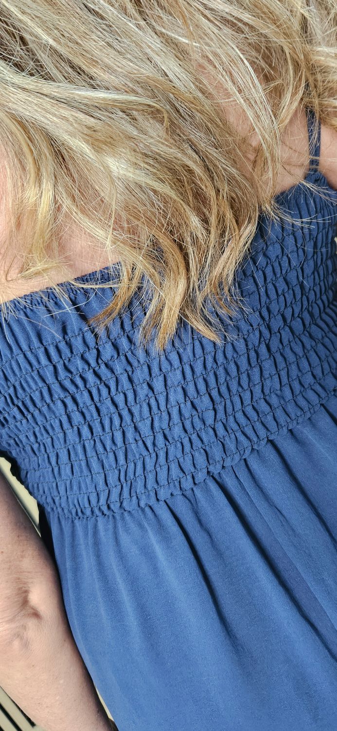 Beaded Strap Maxi Dress – Navy