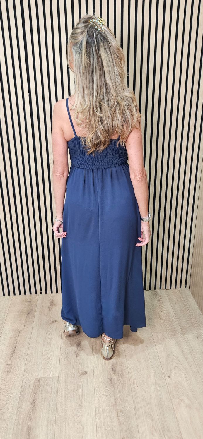 Beaded Strap Maxi Dress – Navy