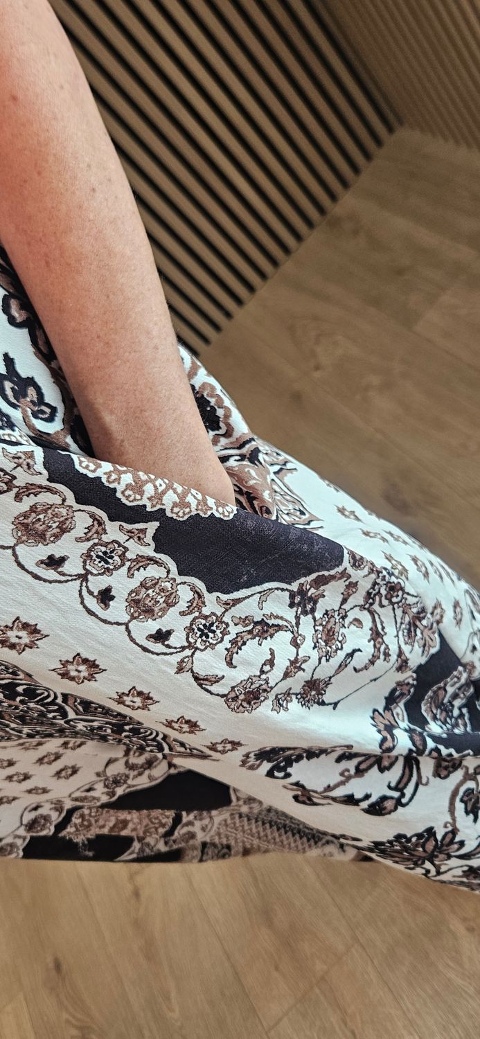 Paisley Print Wide Leg Jumpsuit 
