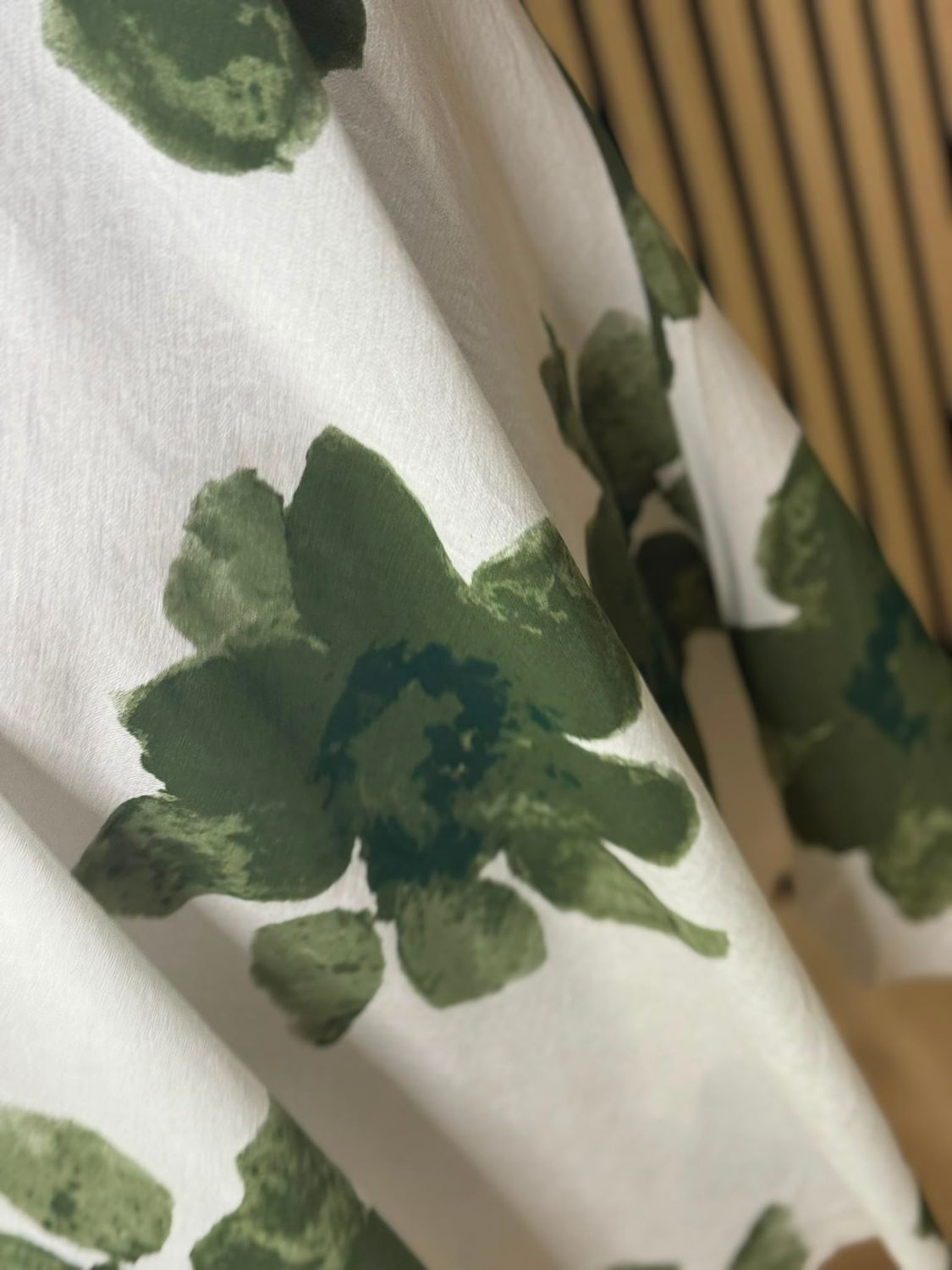 Oversized Floral Print Swing Dress - Green