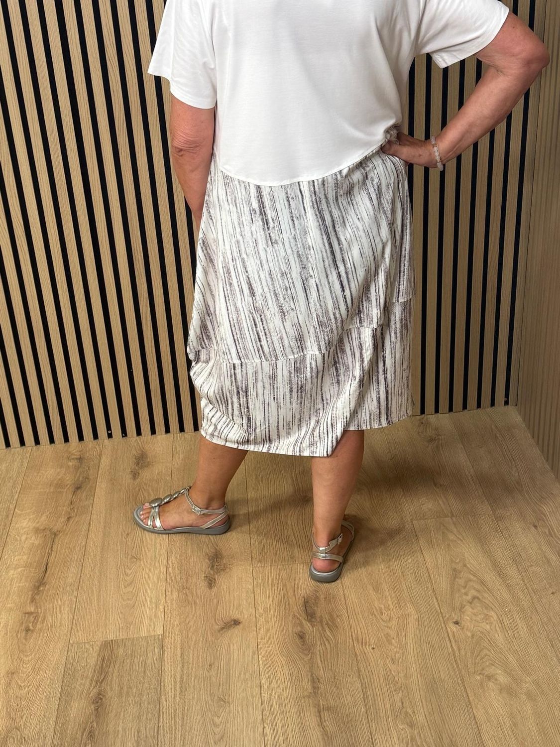 Abstract Print Cocoon Dress