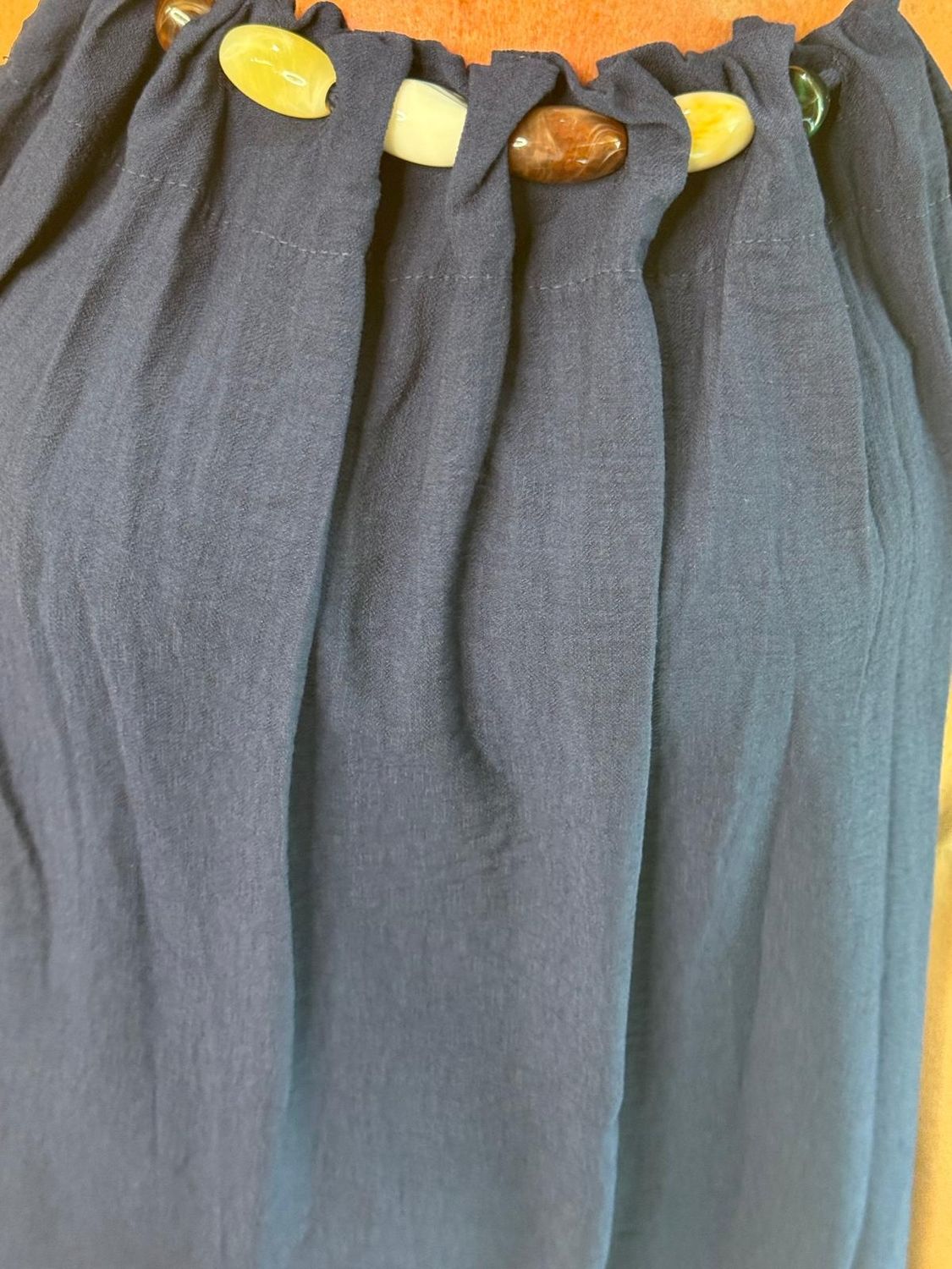 Beaded Swing Dress – Navy