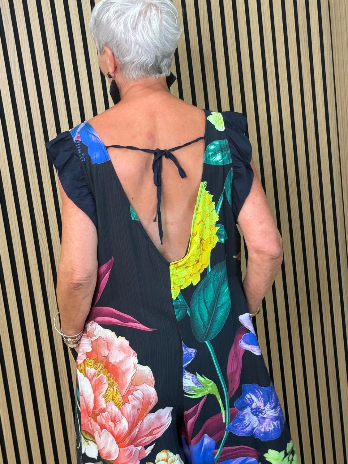 Tropical Floral Wide Leg Jumpsuit by Fly Out - 🖤🧡🩷💙