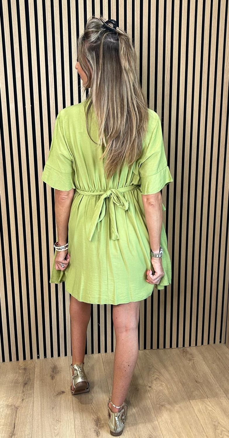 Tiered Frill Dress – Lime