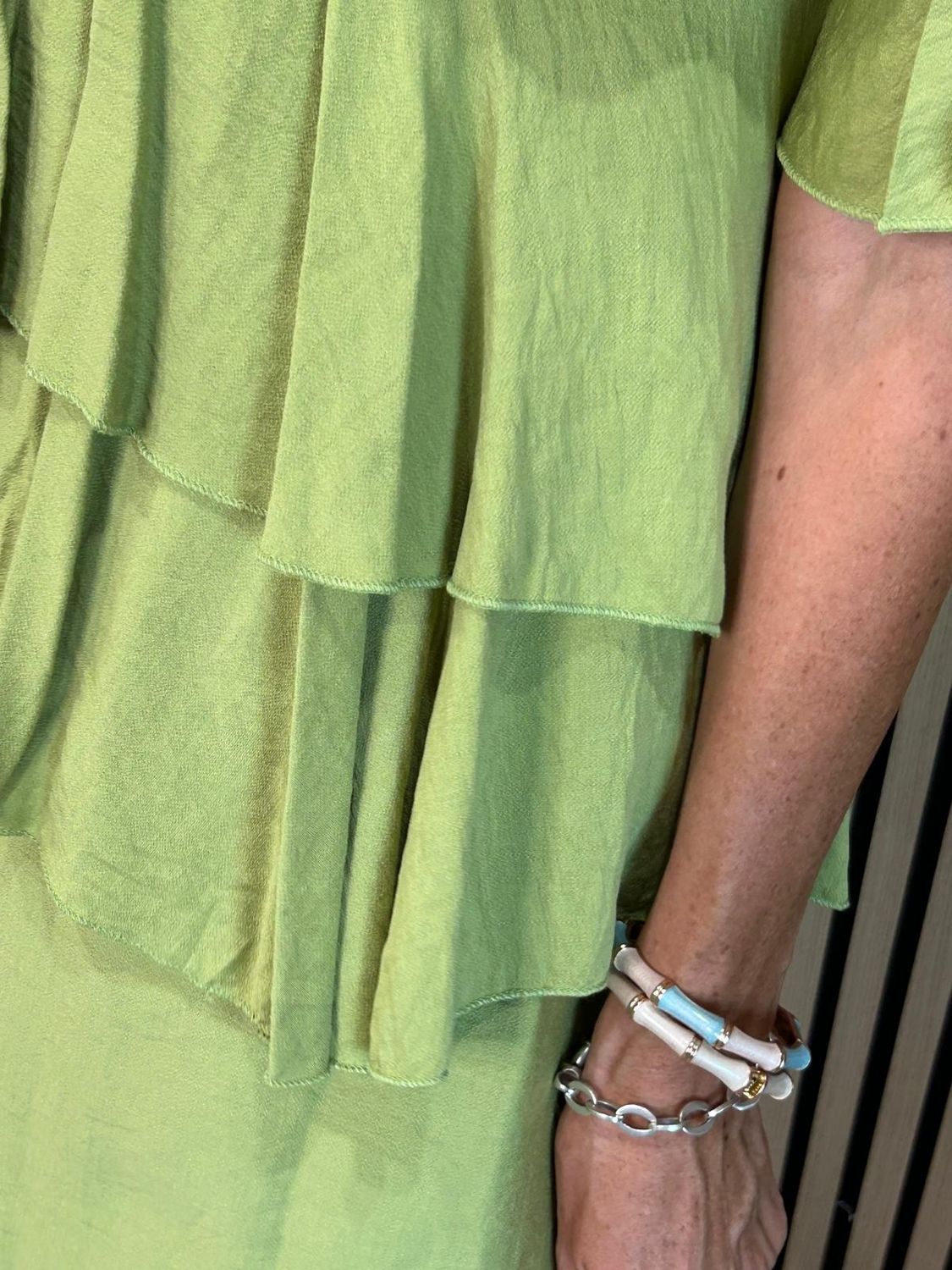 Tiered Frill Dress – Lime