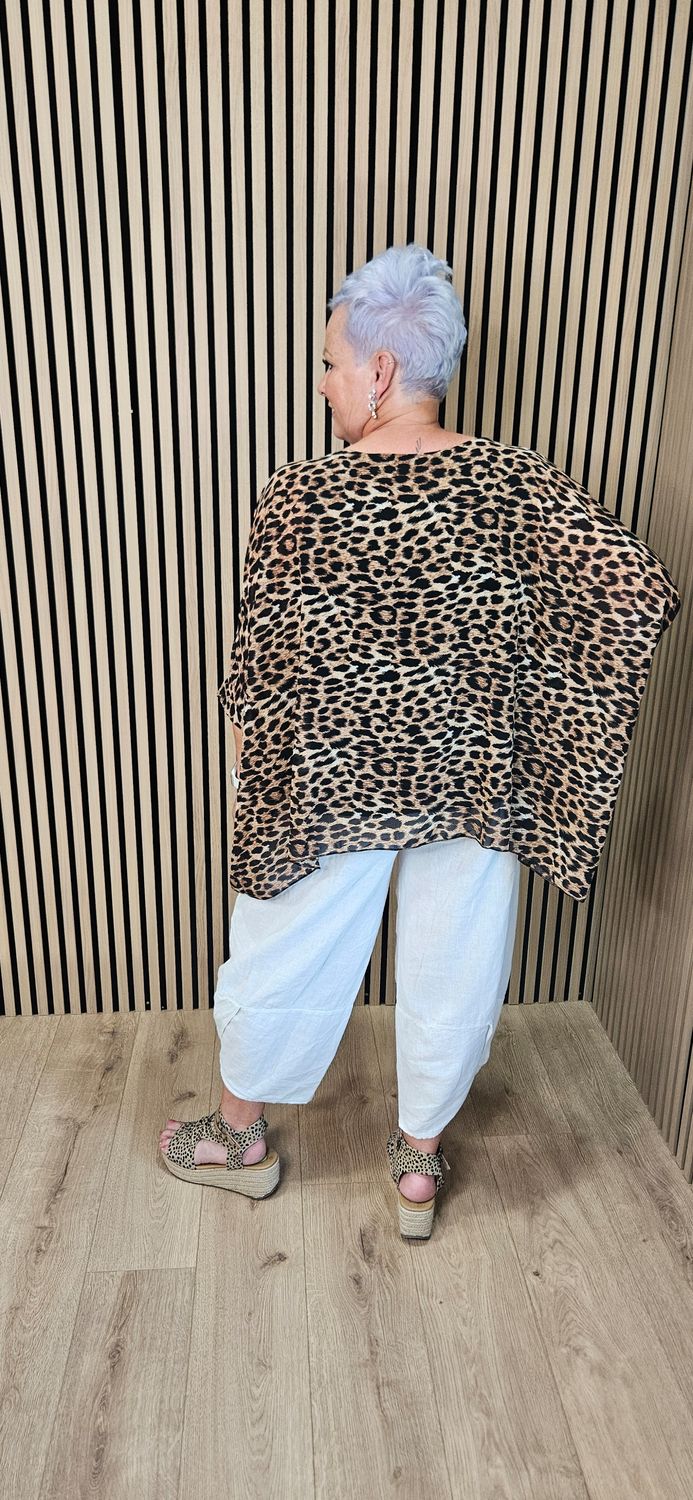 Leopard Print Layered Top