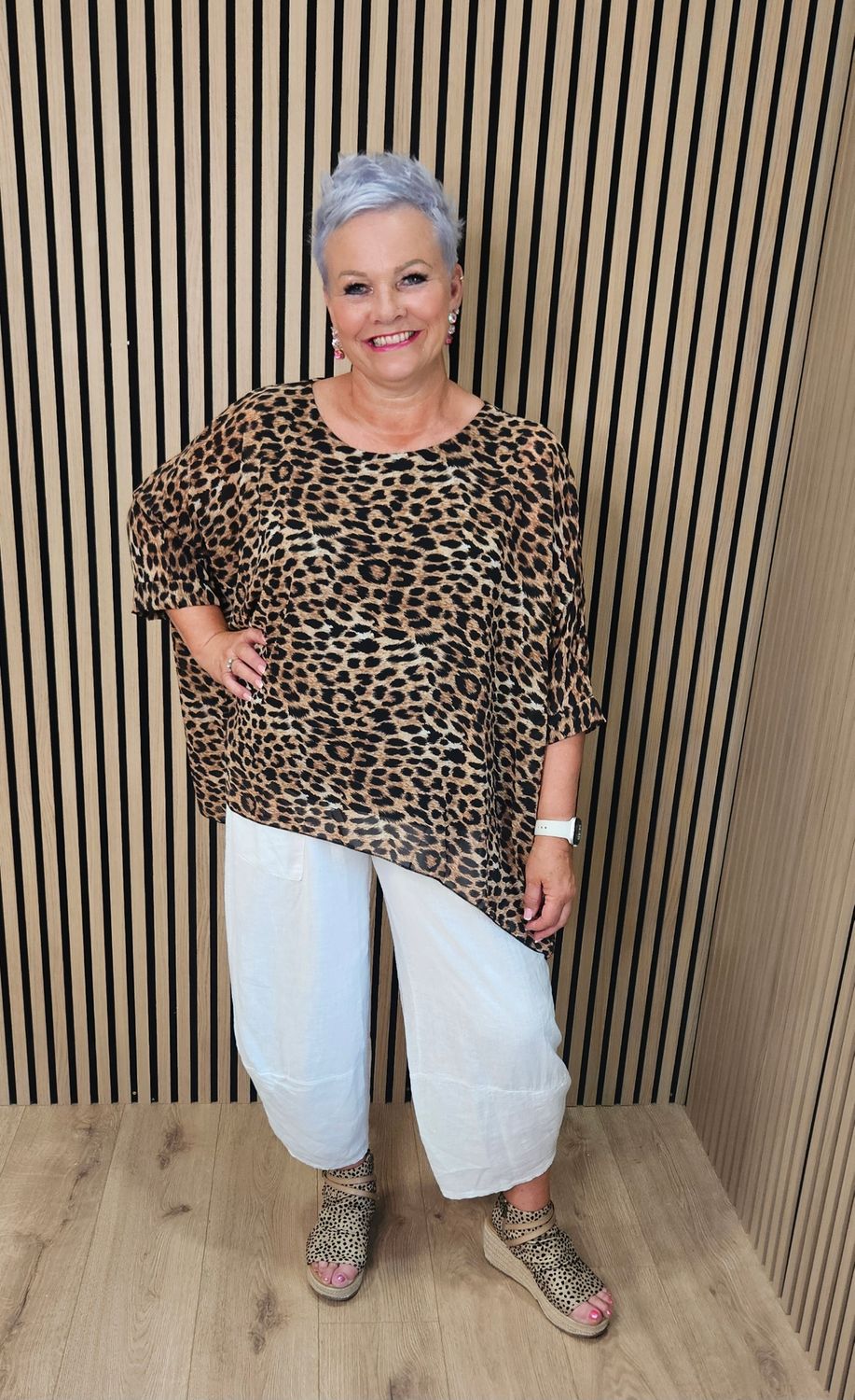 Leopard Print Layered Top
